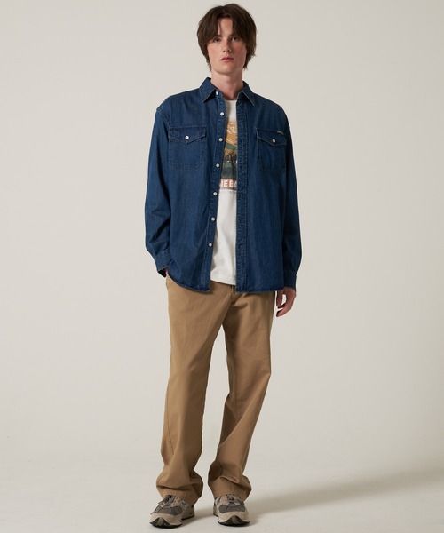Eddie Bauer(エディーバウアー)の「アドベンチャー 4シーズン 長袖 デニムシャツ(シャツ/ブラウス・メンズ・インディゴブルー/ライトブルー・S/M/L/XL/XXL)」の4枚目の写真