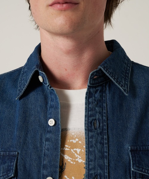 Eddie Bauer(エディーバウアー)の「アドベンチャー 4シーズン 長袖 デニムシャツ(シャツ/ブラウス・メンズ・インディゴブルー/ライトブルー・S/M/L/XL/XXL)」の10枚目の写真
