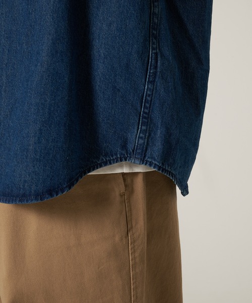 Eddie Bauer(エディーバウアー)の「アドベンチャー 4シーズン 長袖 デニムシャツ(シャツ/ブラウス・メンズ・インディゴブルー/ライトブルー・S/M/L/XL/XXL)」の13枚目の写真