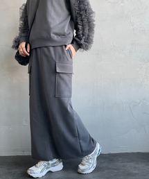 nenom（ネノム）の「[nenom/ネノム] カーゴデザイン ナローロングスウェットスカート（スカート）」