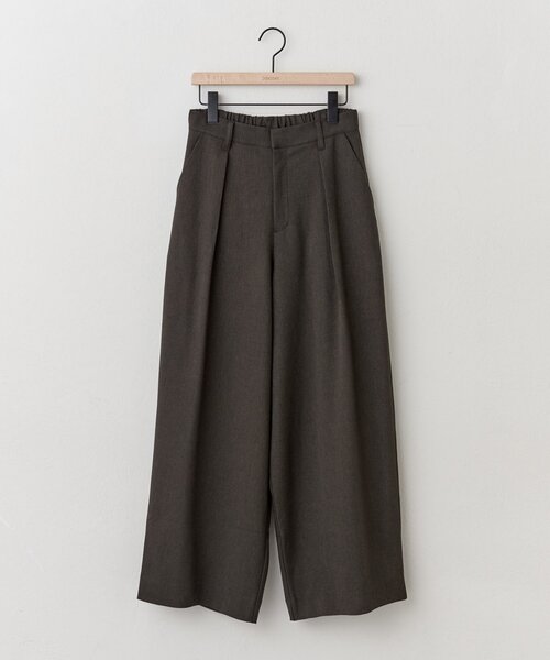DISCOAT（ディスコート）の「【ユニセックス】カルゼタックワイドパンツ（スラックス・レディース・グレイッシュベージュ/ダークブラウン・MEDIUM/LARGE）」の13枚目の写真
