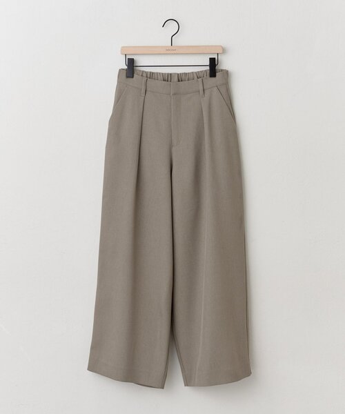 DISCOAT（ディスコート）の「【ユニセックス】カルゼタックワイドパンツ（スラックス・レディース・グレイッシュベージュ/ダークブラウン・MEDIUM/LARGE）」の14枚目の写真