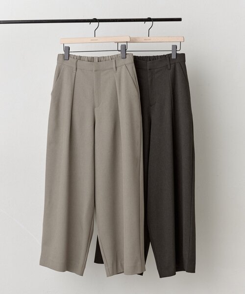 DISCOAT（ディスコート）の「【ユニセックス】カルゼタックワイドパンツ（スラックス・レディース・グレイッシュベージュ/ダークブラウン・MEDIUM/LARGE）」の20枚目の写真