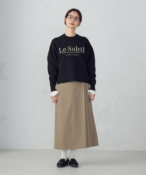 COMME CA ISM（コムサイズム）の「【ウォッシャブル】スウェットライク　ロゴニット（ニット/セーター・レディース・グリーン/ベージュ/チャコール/ブラック・FREE）」の21枚目の写真