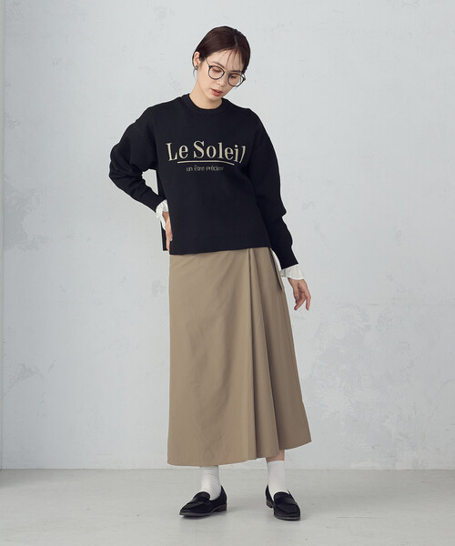 COMME CA ISM（コムサイズム）の「【ウォッシャブル】スウェットライク　ロゴニット（ニット/セーター・レディース・グリーン/ベージュ/チャコール/ブラック・FREE）」の17枚目の写真