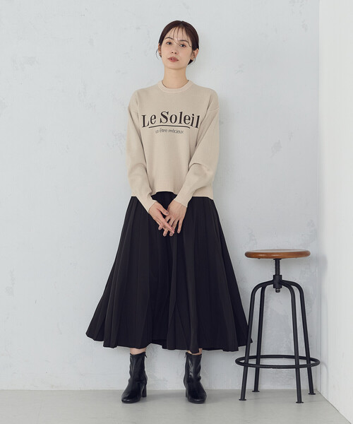 COMME CA ISM（コムサイズム）の「【ウォッシャブル】スウェットライク　ロゴニット（ニット/セーター・レディース・グリーン/ベージュ/チャコール/ブラック・FREE）」の22枚目の写真