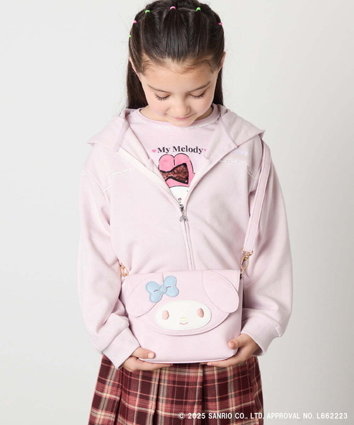 a.v.v（アーヴェヴェ）の「【数量限定】[KIDS]［マイメロディ／クロミ］お顔ショルダーバッグ（ショルダーバッグ・キッズ・ブラック/ライトピンク・120）」の21枚目の写真