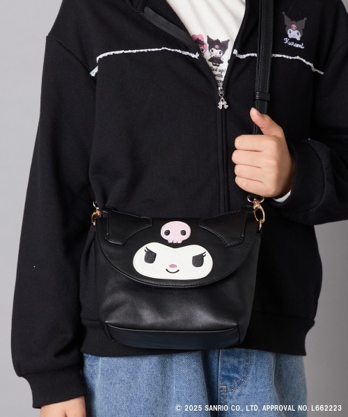 a.v.v（アーヴェヴェ）の「【数量限定】[KIDS]［マイメロディ／クロミ］お顔ショルダーバッグ（ショルダーバッグ・キッズ・ブラック/ライトピンク・120）」の4枚目の写真