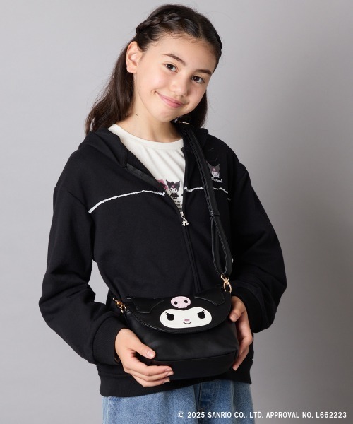 a.v.v（アーヴェヴェ）の「【数量限定】[KIDS]［マイメロディ／クロミ］お顔ショルダーバッグ（ショルダーバッグ・キッズ・ブラック/ライトピンク・120）」の5枚目の写真