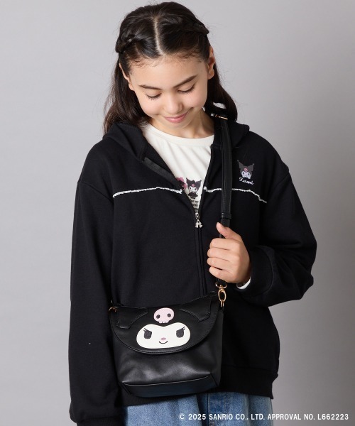 a.v.v（アーヴェヴェ）の「【数量限定】[KIDS]［マイメロディ／クロミ］お顔ショルダーバッグ（ショルダーバッグ・キッズ・ブラック/ライトピンク・120）」の6枚目の写真