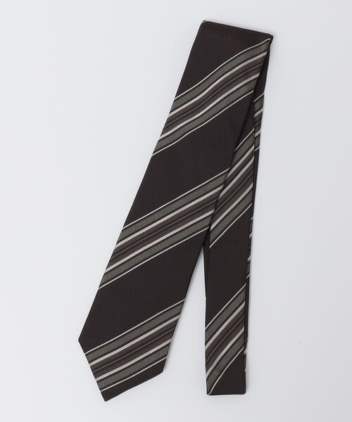 SHIPS（シップス）の「SHIPS: シルク マルチ ストライプ ネクタイ（ネクタイ・メンズ・ネイビー/ブラウン/ダークグレー/ベージュ系その他・1）」の2枚目の写真
