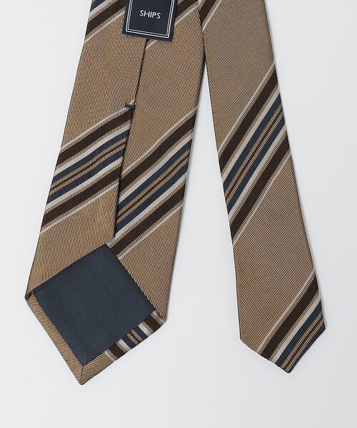 SHIPS（シップス）の「SHIPS: シルク マルチ ストライプ ネクタイ（ネクタイ・メンズ・ネイビー/ブラウン/ダークグレー/ベージュ系その他・1）」の8枚目の写真