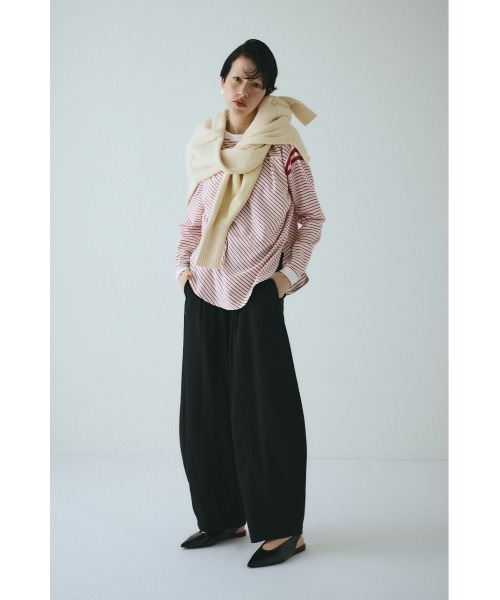 Deuxieme Classe ウール アシンメトリー ヘム ニット ネイビー DEUXIEME CLASSE - Deuxieme Classe ウール アシンメトリー ヘム