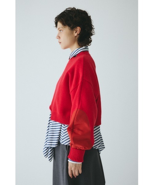 HeRIN.CYE(ヘリンドットサイ)の「Asymmetrry hem knit tops アシンメトリーヘムニットトップス(ニット/セーター・レディース・レッド/オフホワイト/グレー/ネイビー・FREE)」の12枚目の写真