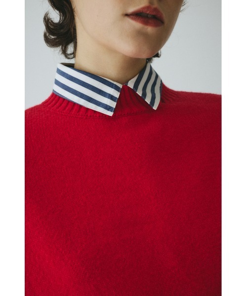 HeRIN.CYE(ヘリンドットサイ)の「Asymmetrry hem knit tops アシンメトリーヘムニットトップス(ニット/セーター・レディース・レッド/オフホワイト/グレー/ネイビー・FREE)」の10枚目の写真