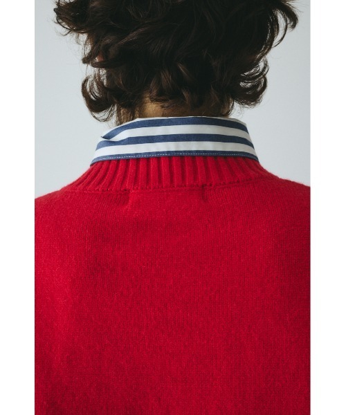 HeRIN.CYE(ヘリンドットサイ)の「Asymmetrry hem knit tops アシンメトリーヘムニットトップス(ニット/セーター・レディース・レッド/オフホワイト/グレー/ネイビー・FREE)」の9枚目の写真