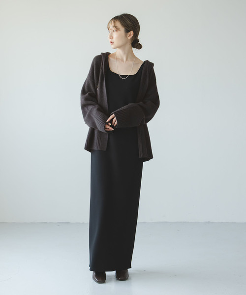 Noble(ノーブル)の「YAKフーディーカーディガン(カーディガン/ボレロ・レディース・チャコールグレー/ホワイト系その他・FREE)」の22枚目の写真