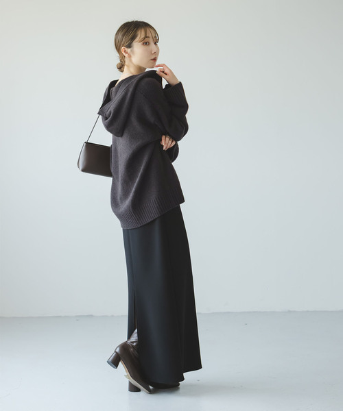 Noble(ノーブル)の「YAKフーディーカーディガン(カーディガン/ボレロ・レディース・チャコールグレー/ホワイト系その他・FREE)」の21枚目の写真