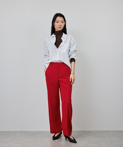 ROPE'(ロペ)の「センタープレスパンツ(トリアセテートツイル/デニムライク)(その他パンツ・レディース・ベージュ/レッド/ブルー・38/36)」の8枚目の写真