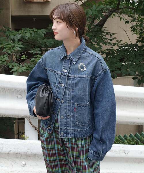 Levi's（リーバイス）の「Levi’s/リーバイス SLOBE別注 BALLOON SLEEVE TRACKER デニムジャケット（デニムジャケット・レディース・ブルー・SMALL/XX-SMALL）」の11枚目の写真