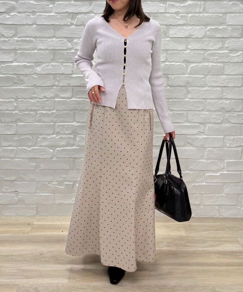 31 Sons de mode（トランテアン　ソン　ドゥ　モード）の「2025秋冬新作 モールリブカーディガン（カーディガン/ボレロ・レディース・グレー/モカ/イエロー・ﾌﾘ-）」の8枚目の写真