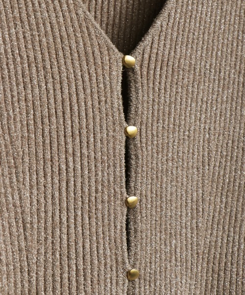 31 Sons de mode（トランテアン　ソン　ドゥ　モード）の「2025秋冬新作 モールリブカーディガン（カーディガン/ボレロ・レディース・グレー/モカ/イエロー・ﾌﾘ-）」の21枚目の写真