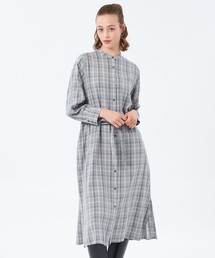 【マッキントッシュフィロソフィー】タック　ロング　フレア　ワンピース　グレー　M MACKINTOSH PHILOSOPHY｜マッキントッシュ フィロソフィーのワンピース