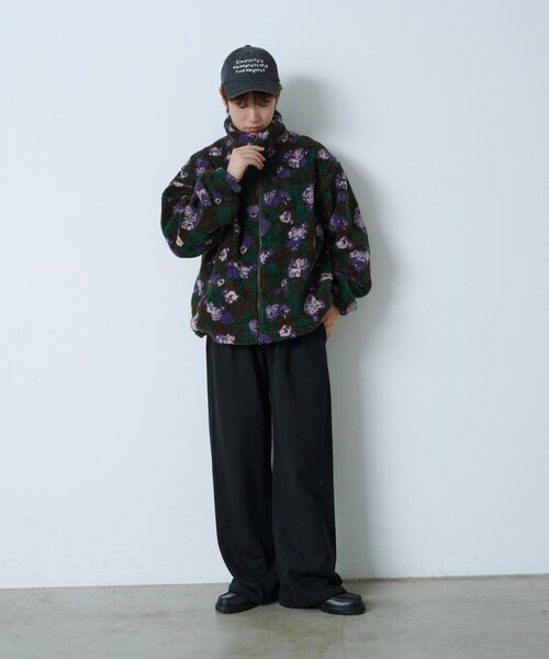 WHIMSIC(ウィムジック)の「【UNISEX】レトロフローラルパターンボアジャケット(ブルゾン・レディース・ホワイト/ブラウン・FREE)」の9枚目の写真