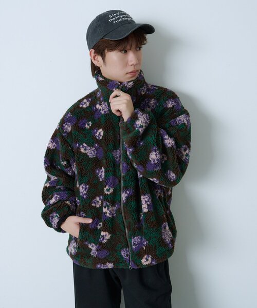 WHIMSIC(ウィムジック)の「【UNISEX】レトロフローラルパターンボアジャケット(ブルゾン・レディース・ホワイト/ブラウン・FREE)」の11枚目の写真