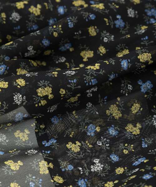 Green　Parks（グリーンパークス）の「レースドッキング花柄ティアードスカート（スカート・レディース・ブラック/イエロー・FREE）」の15枚目の写真