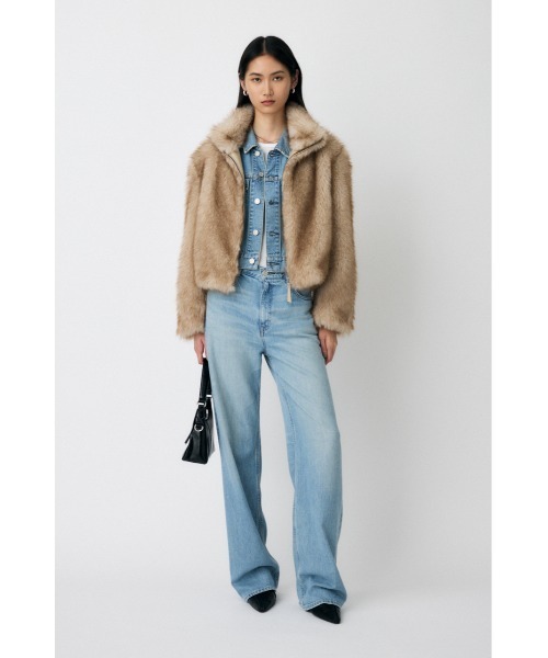 MOUSSY（マウジー）の「【25年AW新作】TENCEL(TM) DENIM ショートジャケット（デニムジャケット・レディース・ワンウォッシュ/ライトブルー・FREE）」の10枚目の写真