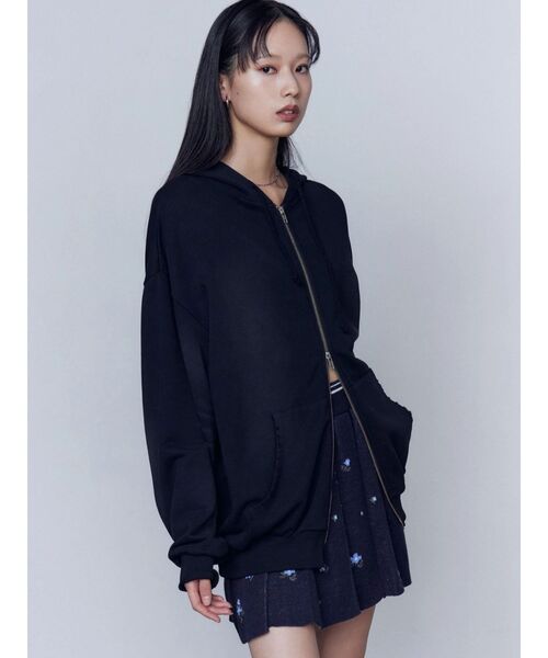 EMODA（エモダ）の「プリーツニットミニスカート（スカート・レディース・グレー/ブラック/ネイビー・FREE）」の15枚目の写真