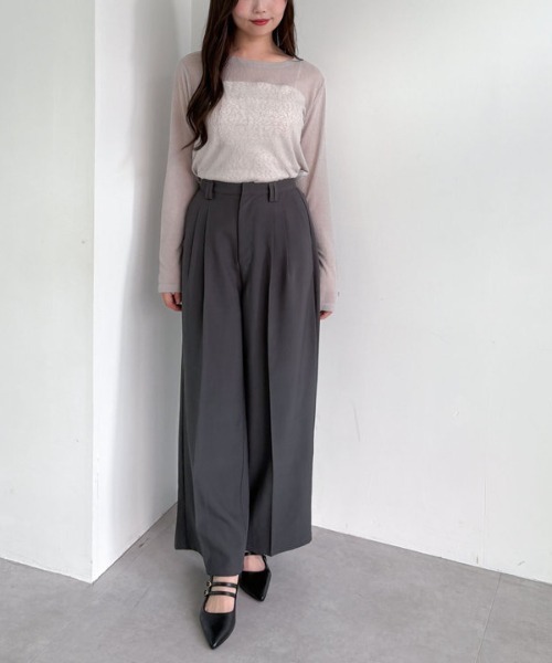 archives(アルシーヴ)の「シアーリブカットTOPS(Tシャツ/カットソー・レディース・アイボリー/ブラック/グレー・MEDIUM)」の9枚目の写真