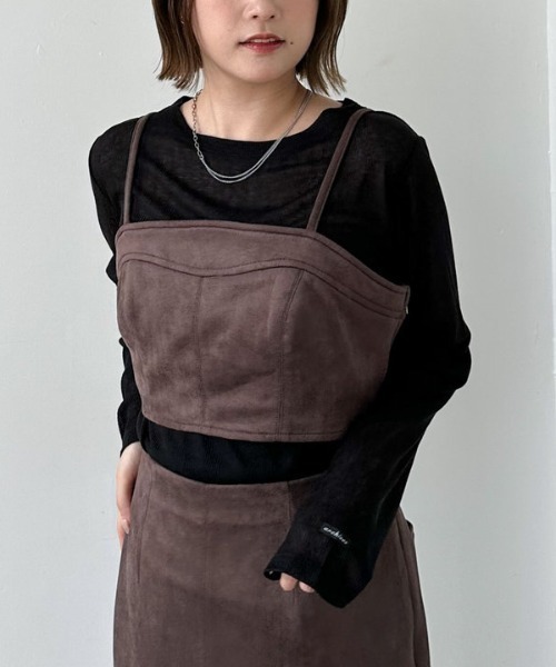 archives(アルシーヴ)の「シアーリブカットTOPS(Tシャツ/カットソー・レディース・アイボリー/ブラック/グレー・MEDIUM)」の20枚目の写真