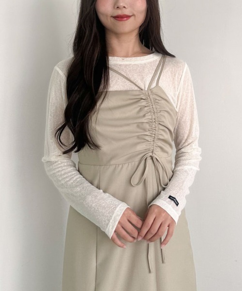 archives(アルシーヴ)の「シアーリブカットTOPS(Tシャツ/カットソー・レディース・アイボリー/ブラック/グレー・MEDIUM)」の11枚目の写真