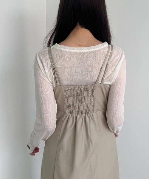 archives(アルシーヴ)の「シアーリブカットTOPS(Tシャツ/カットソー・レディース・アイボリー/ブラック/グレー・MEDIUM)」の13枚目の写真