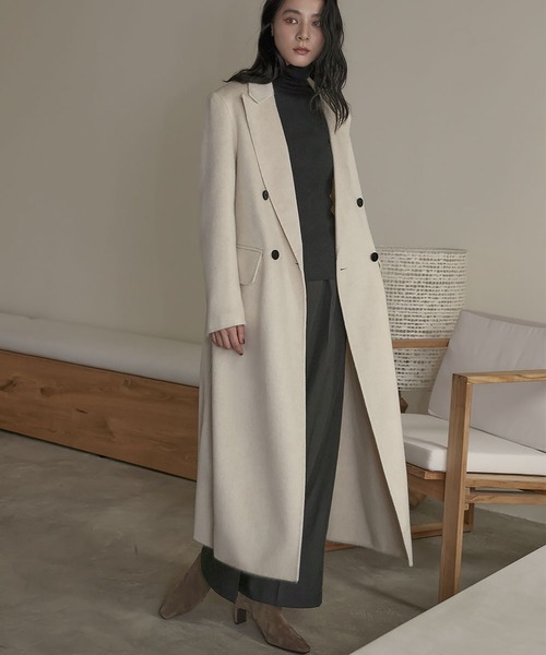 美品✨ラルフローレン　アンゴラ混ダブルブレストロングチェスターコート　11 美品✨ラルフローレン アンゴラ混ダブルブレストロングチェスターコート 11