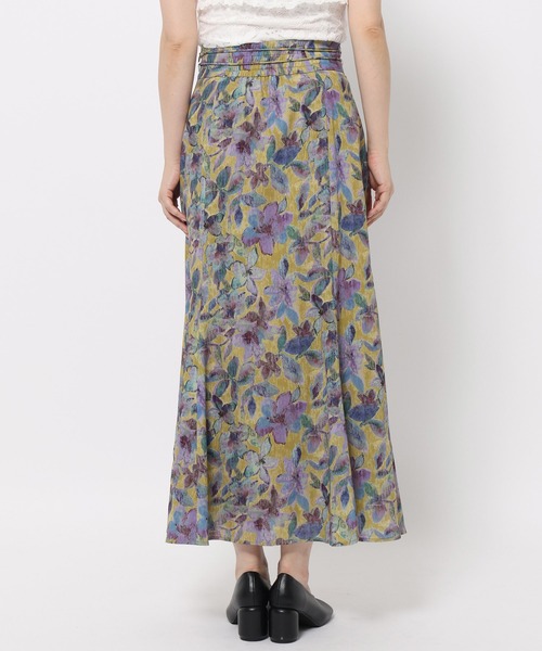 mysty woman（ミスティウーマン）の「アンティークフラワースカート　582115（スカート・レディース・ブラック/イエロー/ホワイト系その他・FREE）」の9枚目の写真