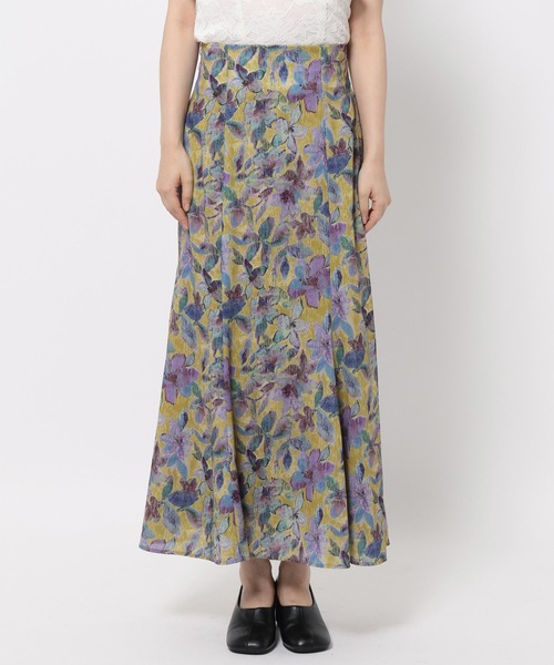 mysty woman（ミスティウーマン）の「アンティークフラワースカート　582115（スカート・レディース・ブラック/イエロー/ホワイト系その他・FREE）」の14枚目の写真