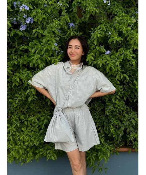 CASA FLINE(カーサフライン)の「3ピースセットアップ(Tシャツ/カットソー・レディース・ストライプ・FREE)」の2枚目の写真