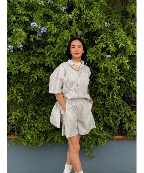 CASA FLINE(カーサフライン)の「3ピースセットアップ(Tシャツ/カットソー・レディース・ストライプ・FREE)」の3枚目の写真