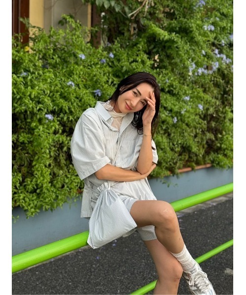 CASA FLINE(カーサフライン)の「3ピースセットアップ(Tシャツ/カットソー・レディース・ストライプ・FREE)」の5枚目の写真