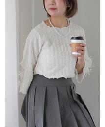 ehka sopo | 袖リボンカットソー(Tシャツ/カットソー)