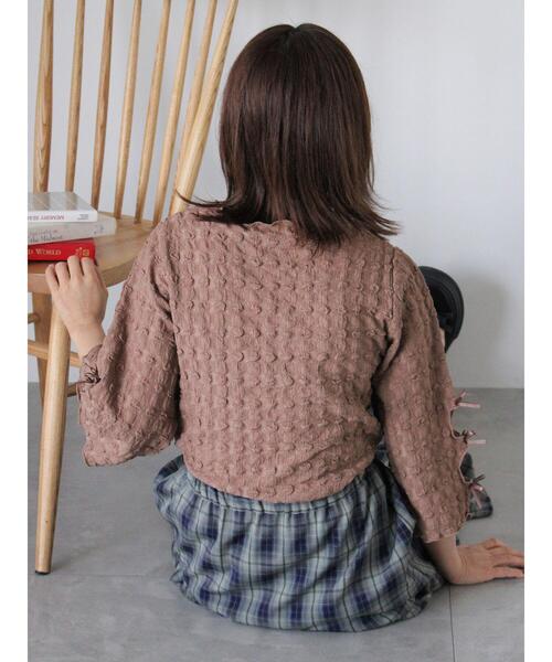 ehka sopo（エヘカソポ）の「袖リボンカットソー（Tシャツ/カットソー・レディース・ブラック/ブラウン/キナリ・F）」の5枚目の写真