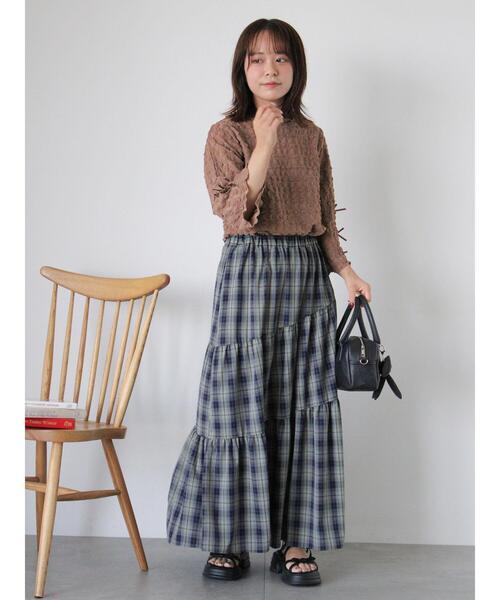 ehka sopo（エヘカソポ）の「袖リボンカットソー（Tシャツ/カットソー・レディース・ブラック/ブラウン/キナリ・F）」の8枚目の写真