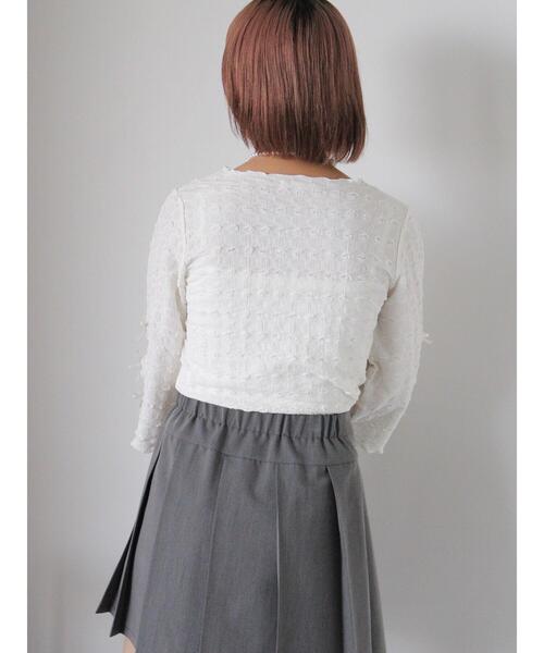 ehka sopo（エヘカソポ）の「袖リボンカットソー（Tシャツ/カットソー・レディース・ブラック/ブラウン/キナリ・F）」の16枚目の写真