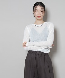 NANO universe | 前後2wayシアーフライスカットトップス(Tシャツ/カットソー)