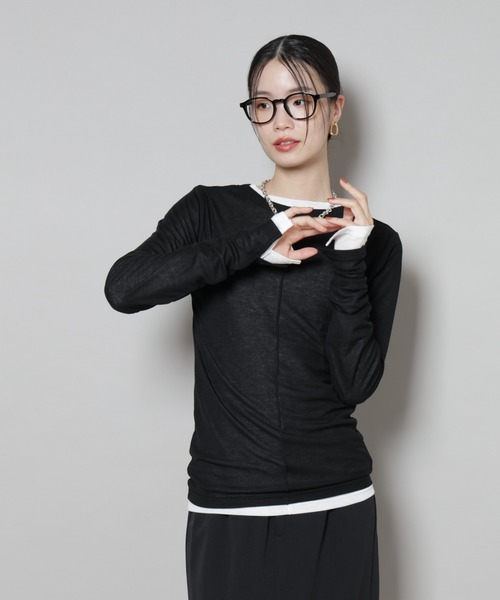 セール】前後2wayシアーフライスカットトップス（Tシャツ/カットソー