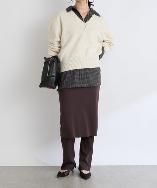 RIVE DROITE（リヴドロワ）の「【キャッチーなアイテム】スカートドッキングニットパンツ（その他パンツ・レディース・ブラック/ブラウン・38/36）」の20枚目の写真