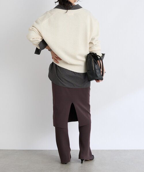 RIVE DROITE（リヴドロワ）の「【キャッチーなアイテム】スカートドッキングニットパンツ（その他パンツ・レディース・ブラック/ブラウン・38/36）」の18枚目の写真